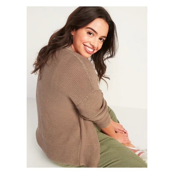 Old Navy Slouchy Open-Front Cardigan - Picture 2 of 7